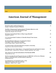 American Journal of Management Thumbail