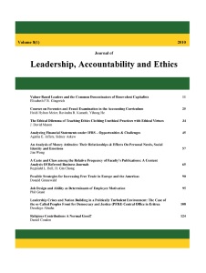 Journal of Leadership, Accountability and Ethics thumbail