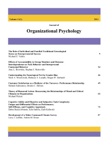 Journal of Organizational Psychology thumbail