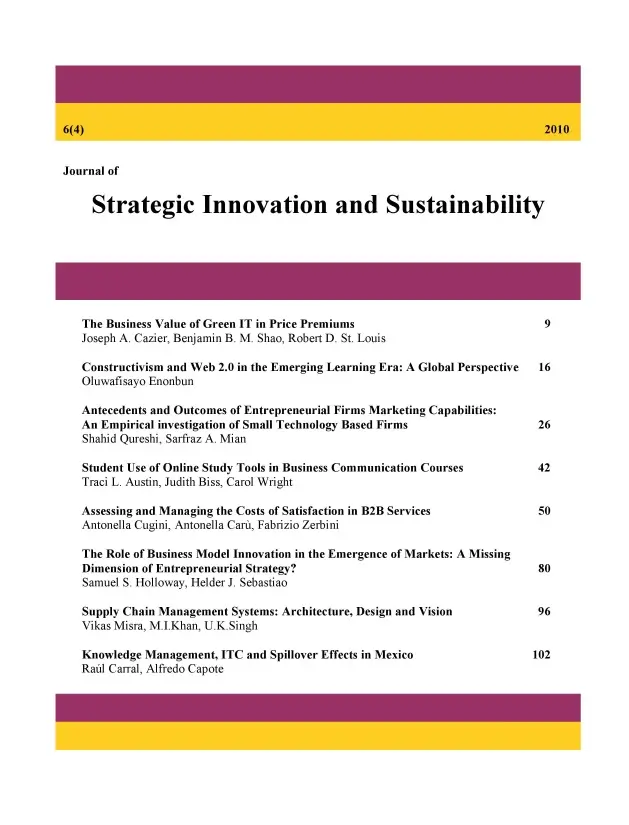 Journal of Strategic Innovation and Sustainability Cover